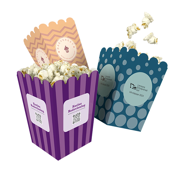 Designa egna popcornboxar med Eventpopcorns designverktyg